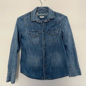 Madewell western denim shirt xs